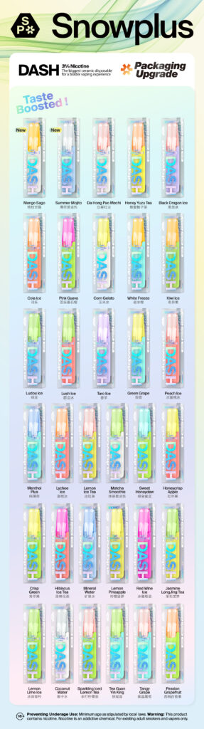 正品雪加鸭嘴兽snowplus dash经典一次性电子烟海外版
